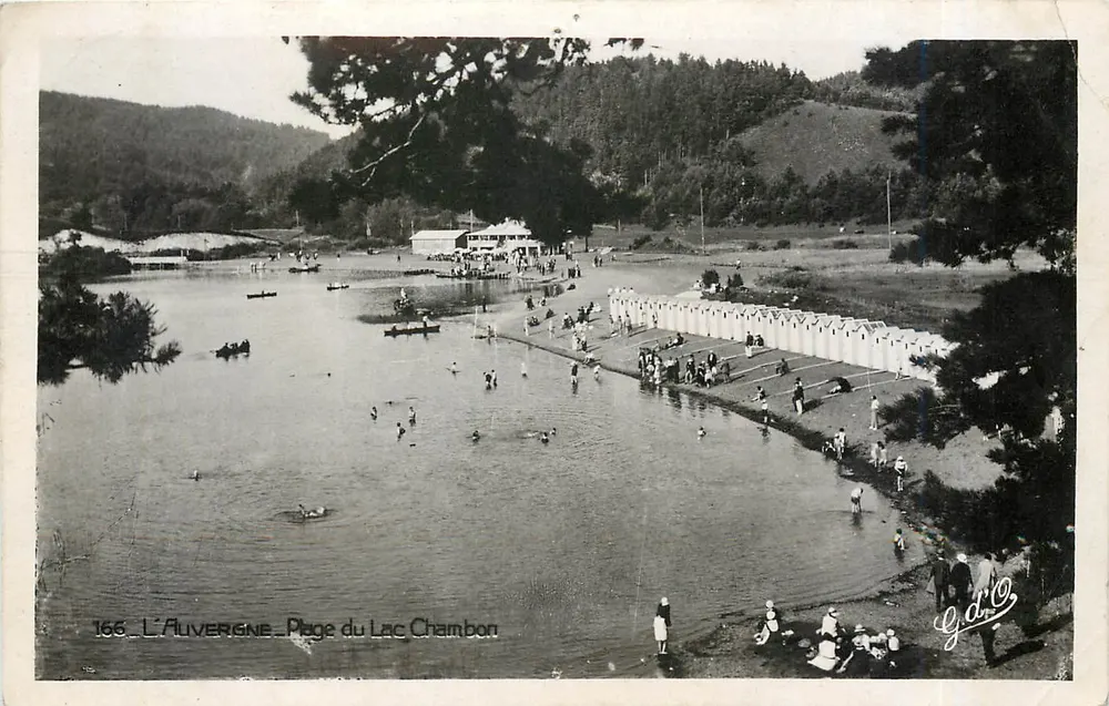 A Auvergne - Praia do Lago Chambon — G. d'19, n°166 - Frente