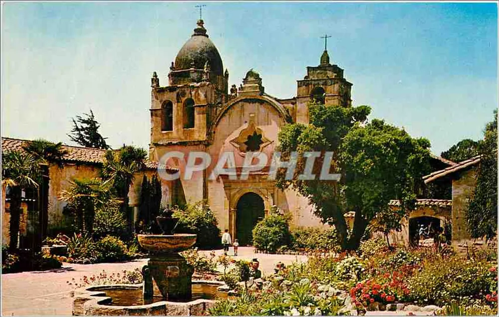 Mission San Carlos Borromeo — Carmel, Kalifornien — Farbfoto von John H. Atkinson, Jr. - Vorderseite