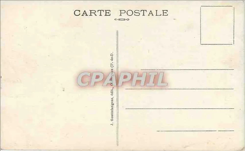 O Mont Dore — Funicular do Capucino — J. Gouttardangeas (P. de D.) - Verso