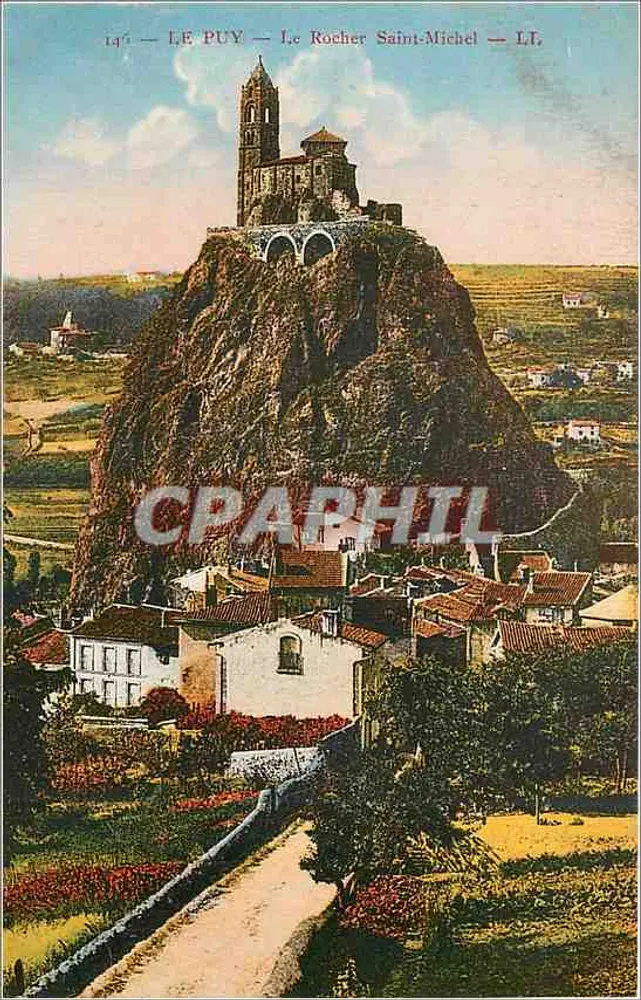 Le Puy — O Rocher Saint-Michel — editor L.I. - Frente