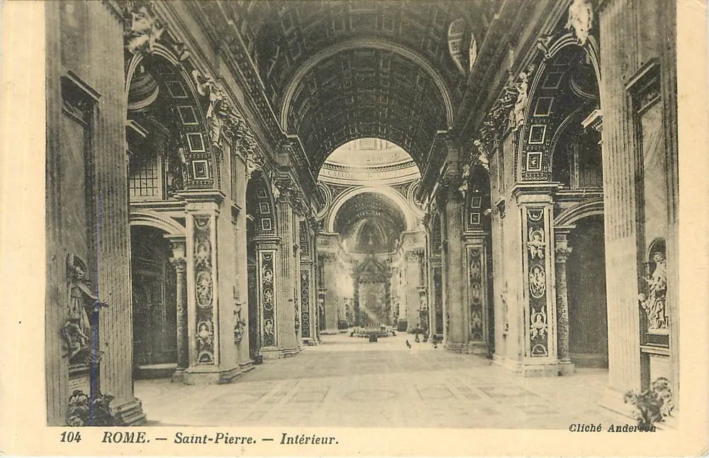 ROMA — São Pedro — Interior — Cliché Anderson, n°104 - Frente