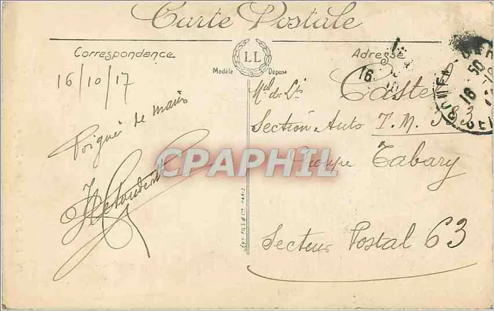 Rouen — A Grande Relógio — LL - Verso