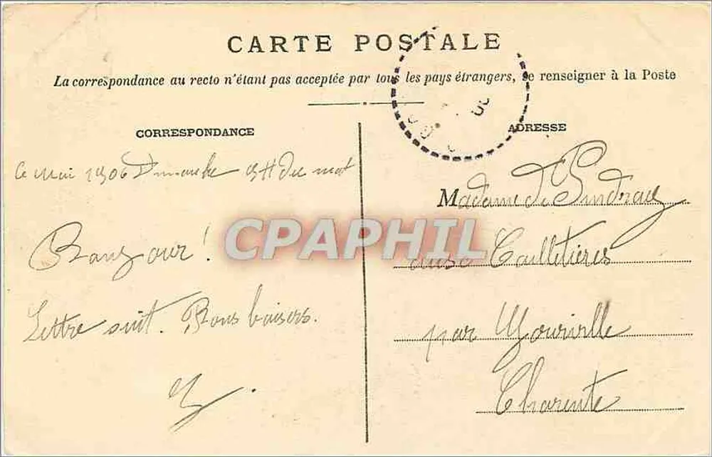 Igreja da Madeleine — Paris — Desenho à Caneta - Verso