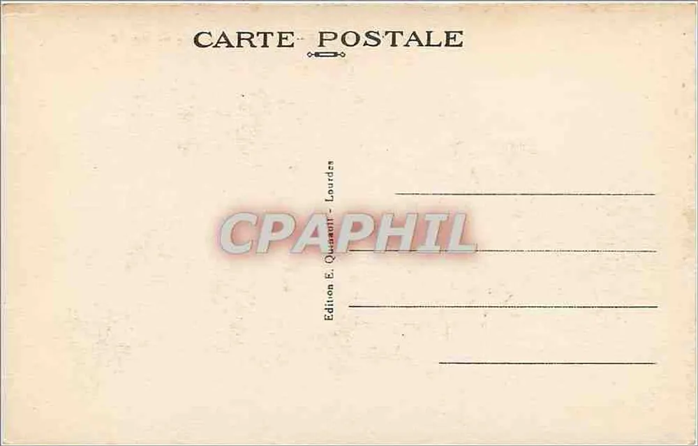 Cauterets — O Lago de Gaube — Edição E. Quassuit - Lourdes, n° 132 - Verso