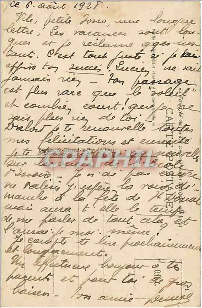 Castelo de Tournod — A Auvergne pitoresca — Edições Châtelguyon - Verso