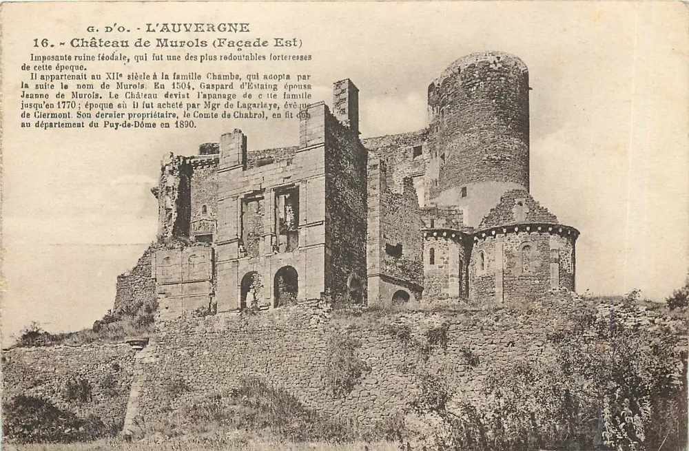 Castello di Murols (Facciata Est) — Ruina feudale — J. Gauttieranges, Editore (Puy-de-Dôme) - Recto