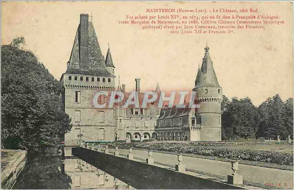 Maintenon (Eure-et-Loir) — Il Castello, lato Sud — Editore E.P. n° 1010 - Recto