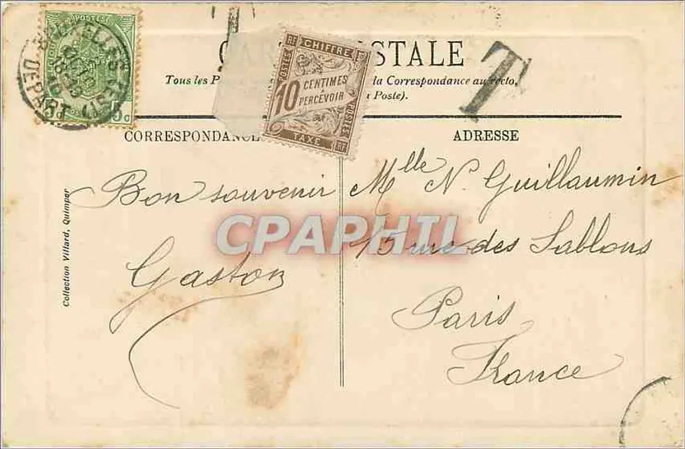 Quatro Jovens Bretões — Coleção Willard, Quimper - Verso