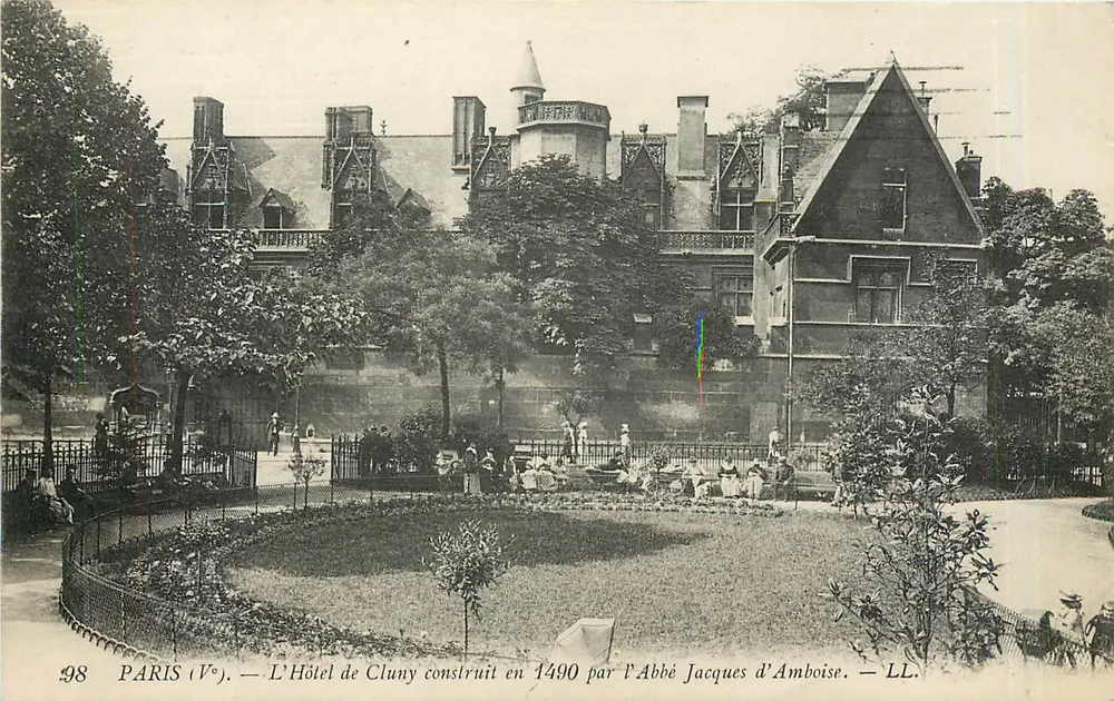 Paris (5. Bezirk) — Das Hôtel de Cluny, erbaut 1490 vom Abt Jacques d'Amboise — LL. - Vorderseite