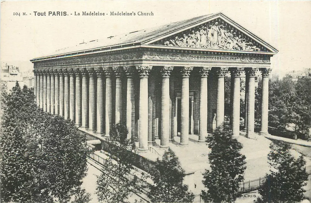A Madeleine - Igreja da Madeleine - Todo PARIS. - 104 M. - Frente