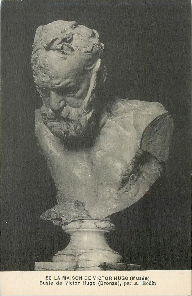 Buste de Victor Hugo (Bronze), par A. Rodin — Musée — n° 50 - Recto