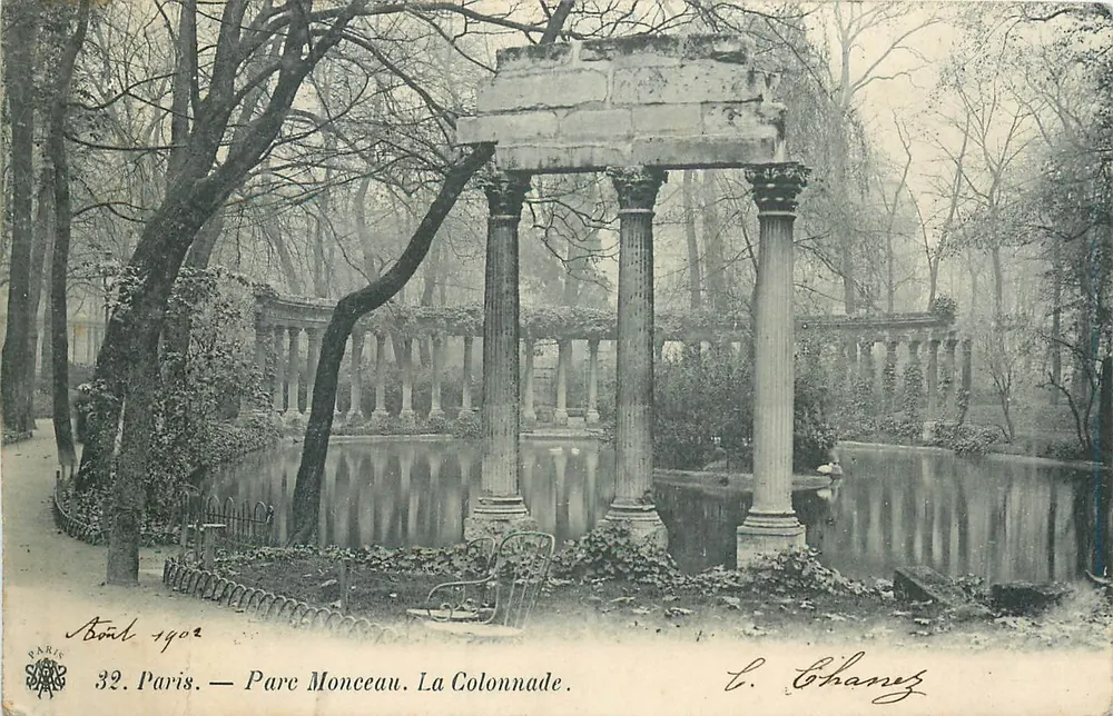 Paris — Parque Monceau. A Colunata — L. Chanez, n°32 - Frente