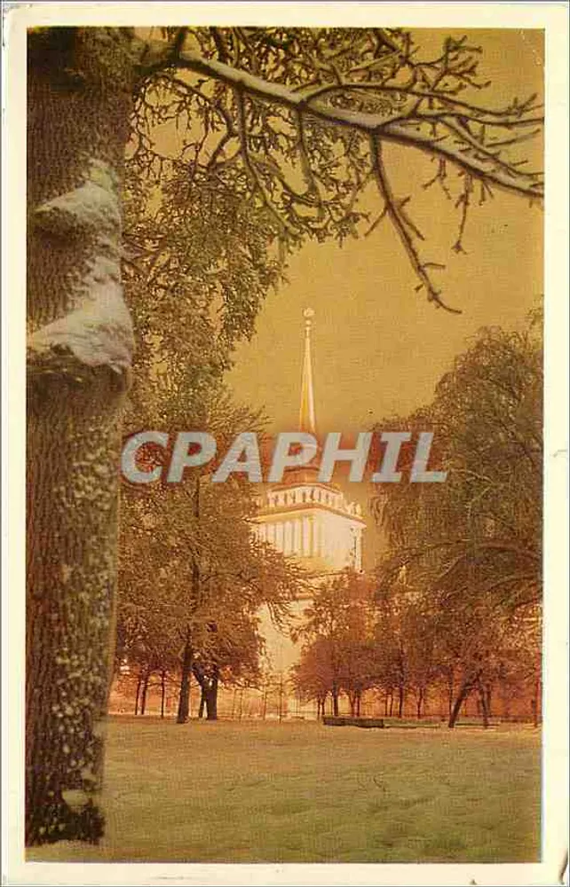 Kerk van de Admiraliteit in Leningrad — winterlandschap — uitgever Art Publishers - Voorkant