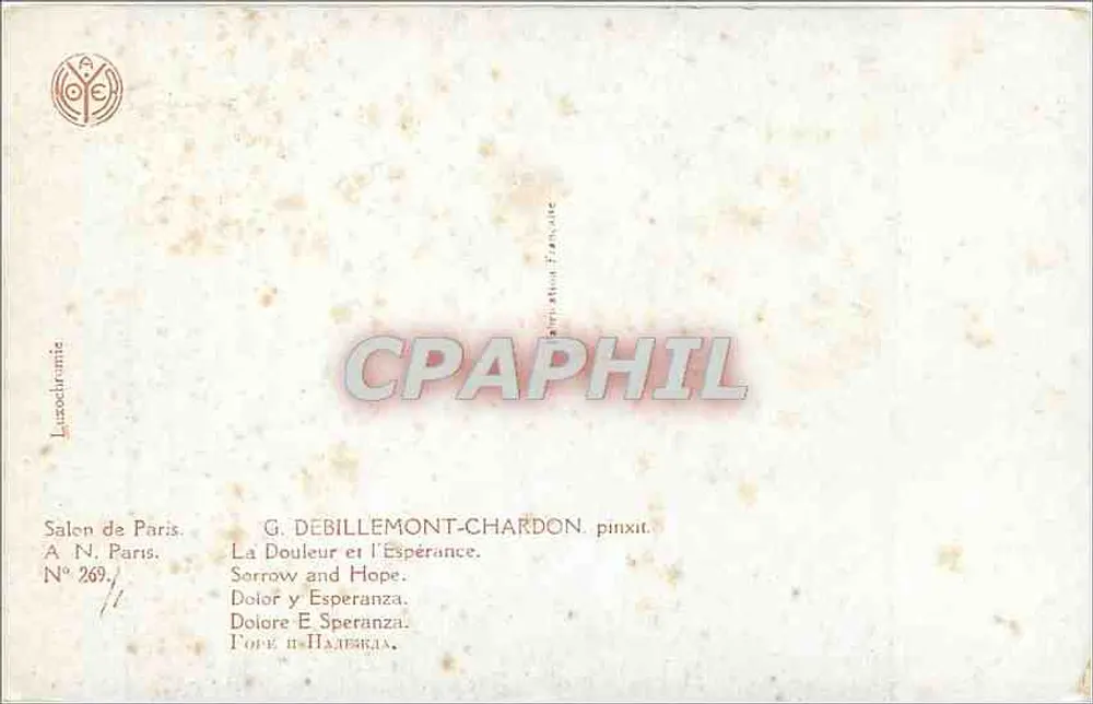 Trauer und Hoffnung — G. Debillemont-Chardon — Salon de Paris N° 269 - Rückseite