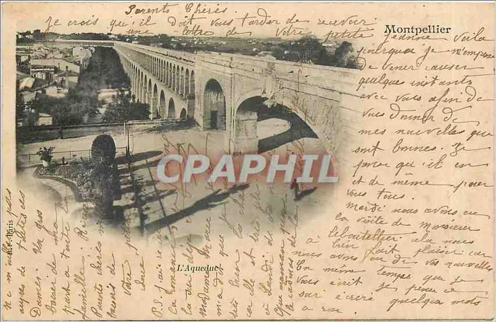 L'Aqueduc — vue panoramique du pont d'Arcs à Montpellier — éditeur L'Aqueduc - Frente