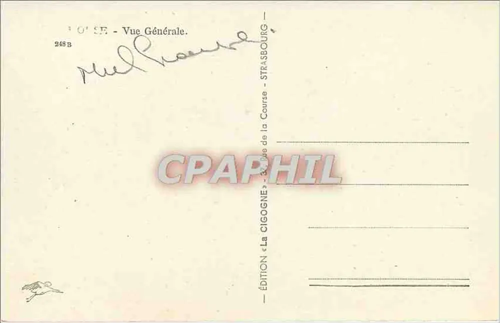Vista Geral — Strasbourg — Edição « La Cigogne » - Verso