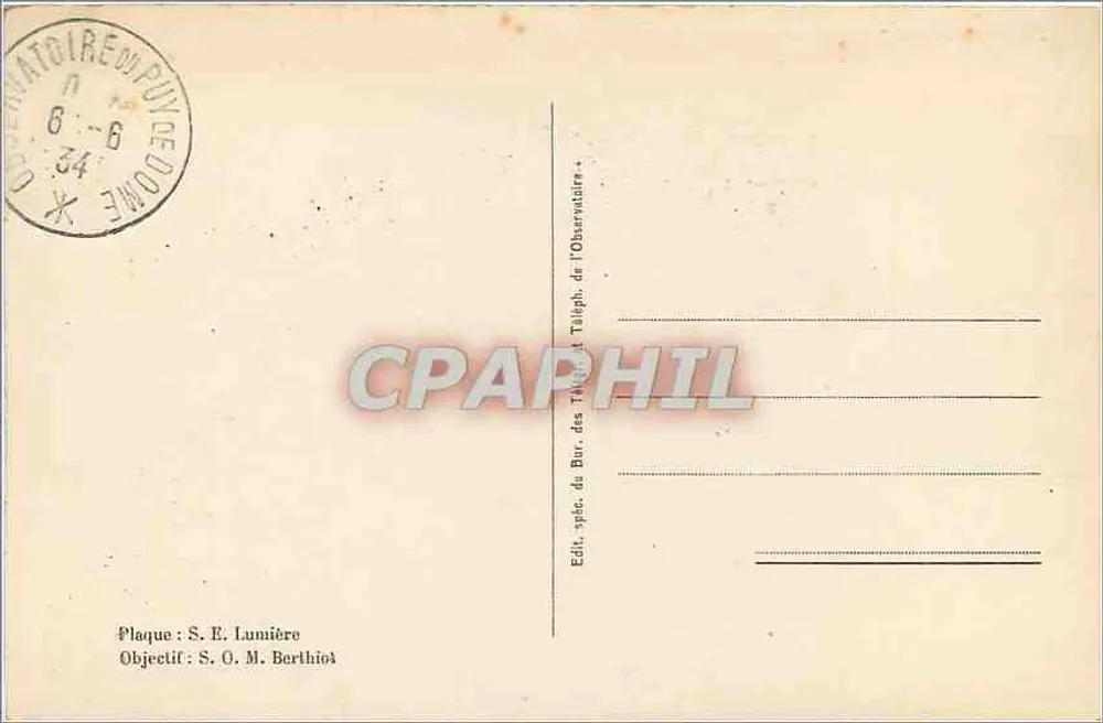 Der Gipfel des Puy de Dôme und seine automobile Straße aus der Luft gesehen — Foto von Puzanet — Nr. 198 - Rückseite