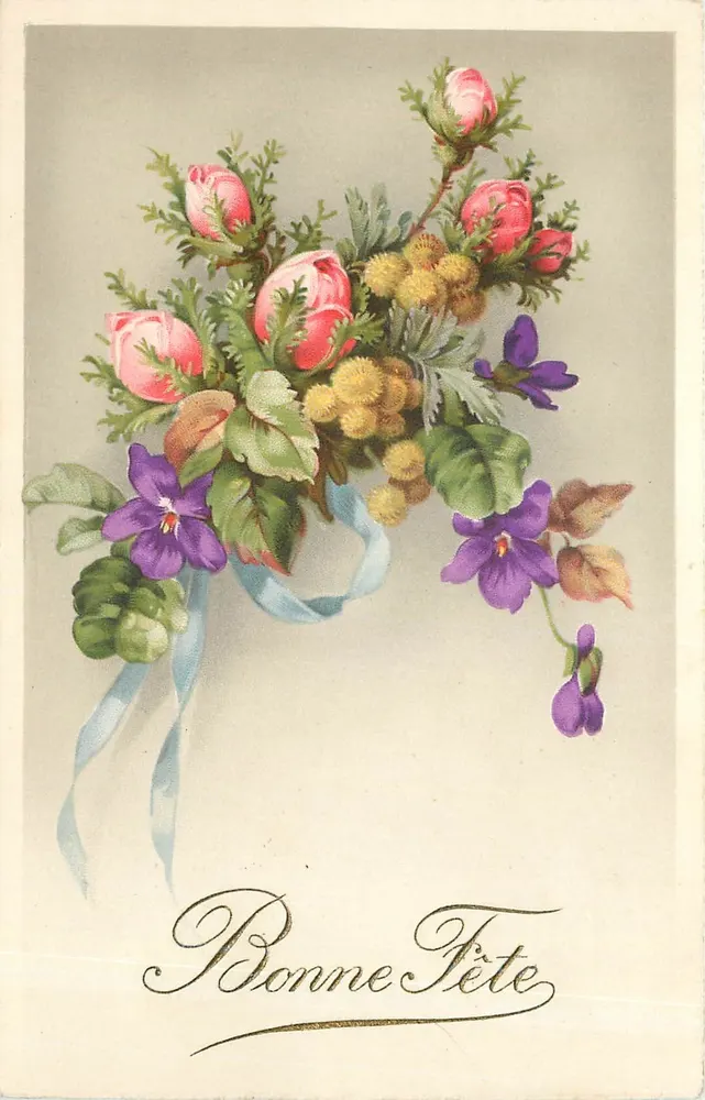 Bouquet van bloemen — Gelukkig verjaardag — onbekende uitgever - Voorkant
