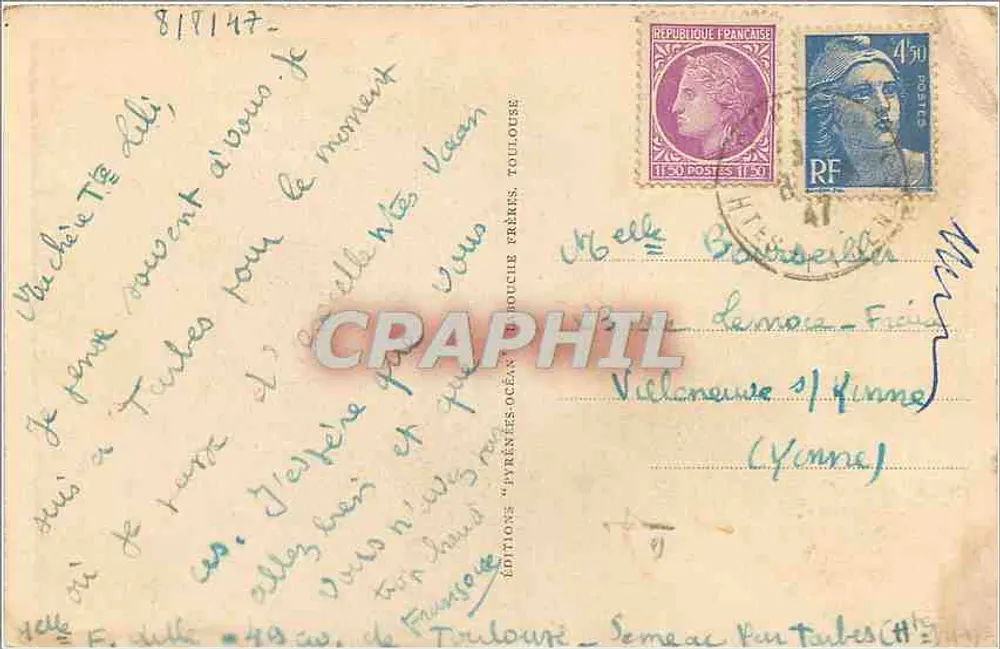 Tarbes — Le Jardin Massey, das Museum und die Wasserstätte — Editions 'Pyrénées-Océan' - Rückseite