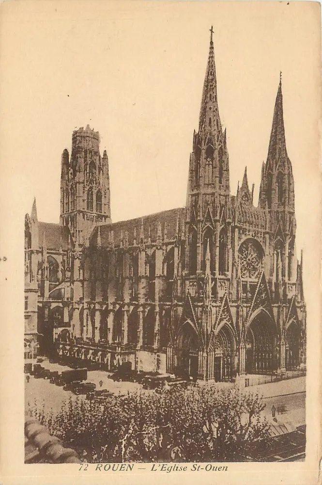 Rouen — A Igreja de São Ouen — Angrand-Auber, 10, Praça São Eloi - Rouen - Frente