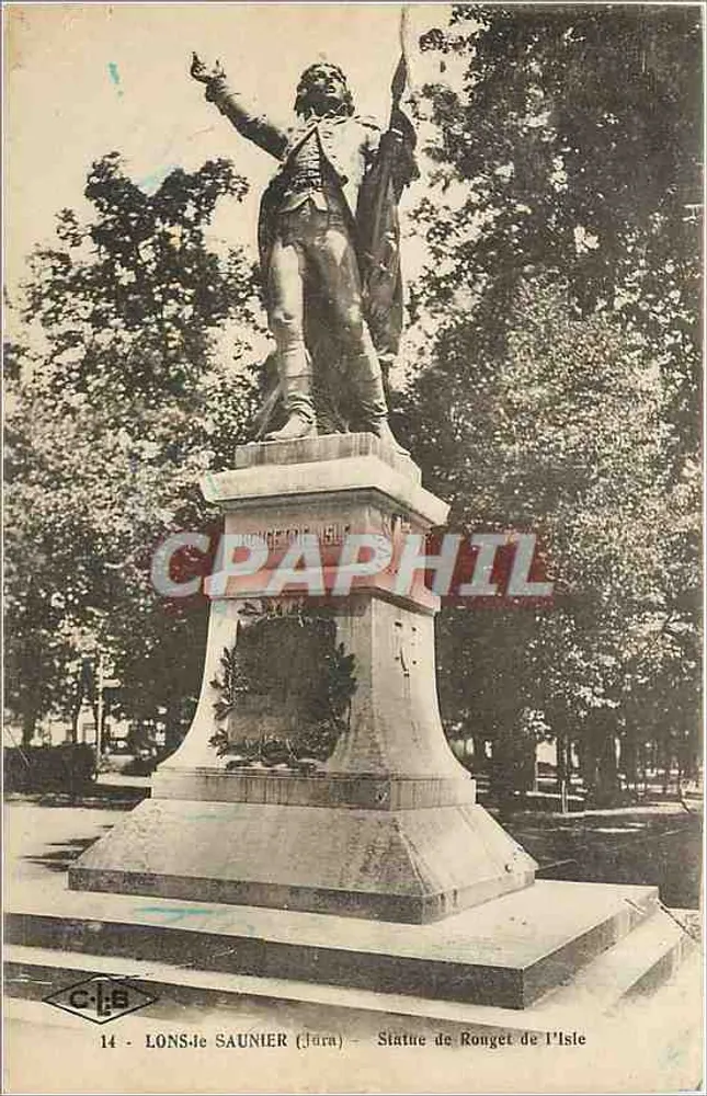 Lons-le-Saunier (Jura) — Statue von Rouget de l'Isle — C.L.S. Nr. 14 - Vorderseite
