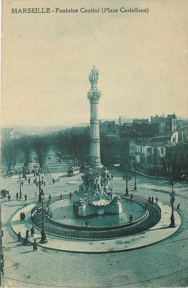 MARSEILLE - Fontaine Cantini (Place Castellane) — éditeur G. Gandini, n° 63688-974 - Recto