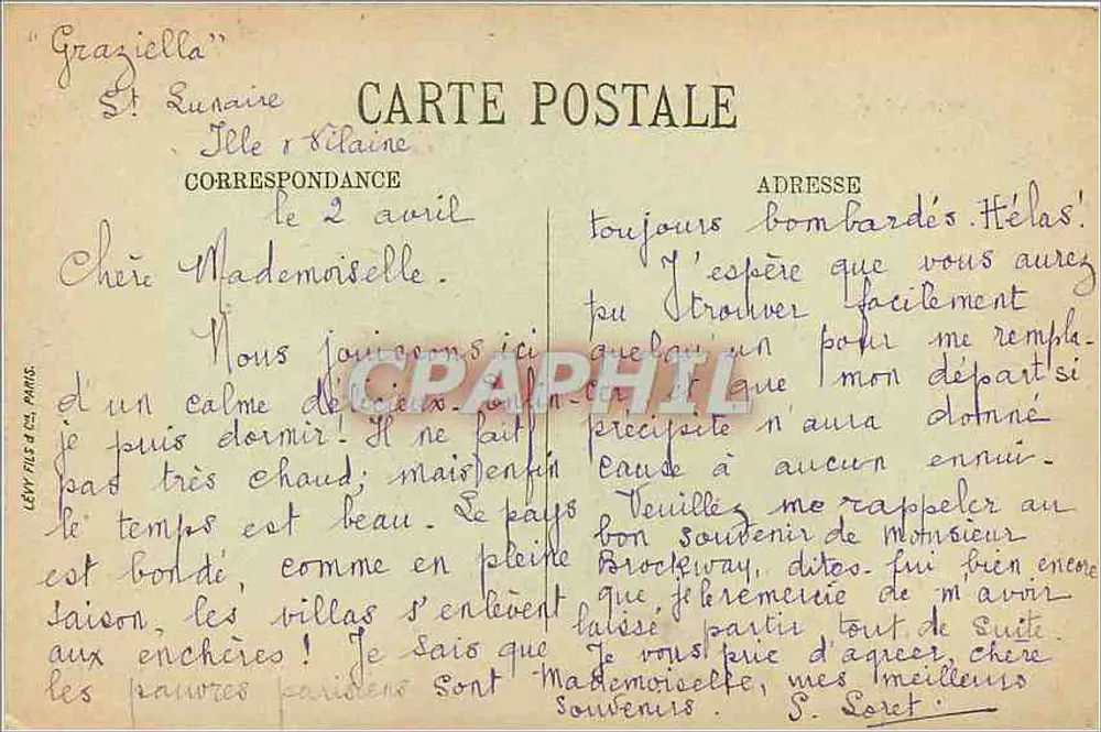 Saint-Lunaire — Vue prise de la Pointe du Décollé — LL. n°21 - Verso