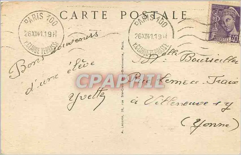 Paris — A Sacré-Cœur — A. Leconte, Paris - Verso