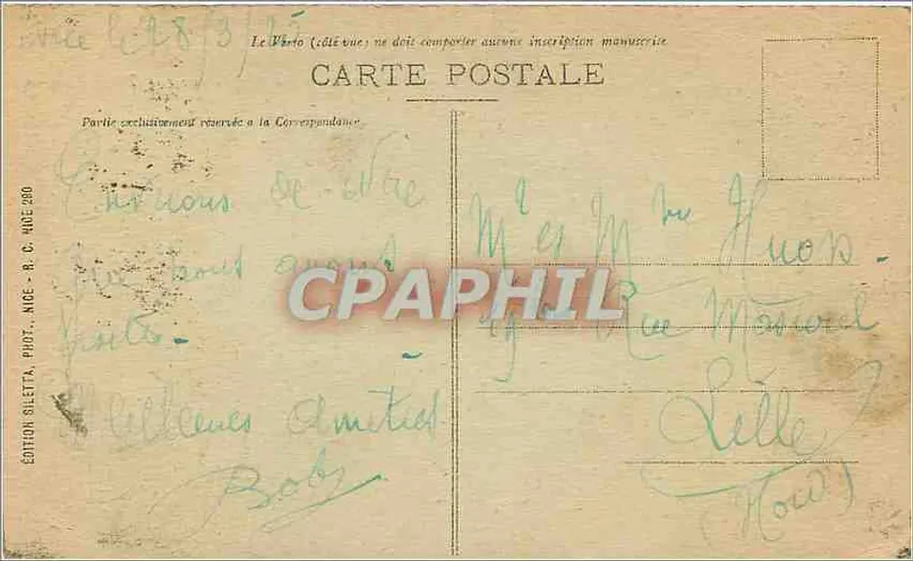 Viadukt des Caramel — Linie des Trams von Menton nach Sospel (A.-M.) — Edition Silettà - Rückseite