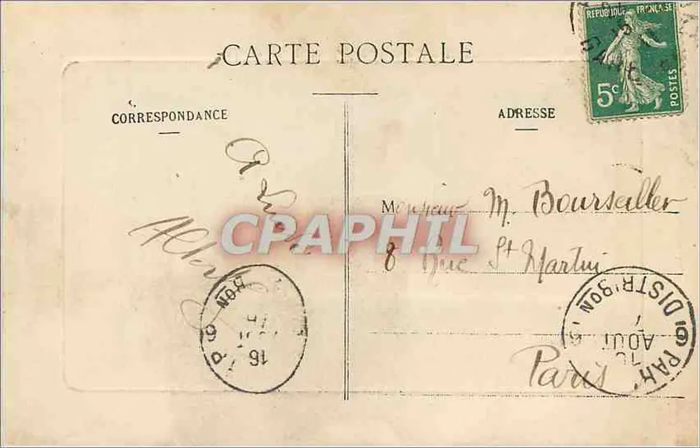 Brunoy — View of Jaroy Mill — Collection Péneloux, Place de la Gare - Back