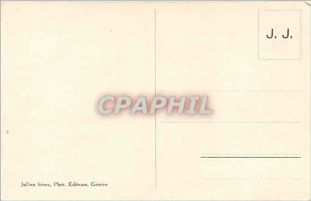 Ouchy - Hotel Beau-Rivage — vista lacustre com barcos a vela — J.J. n° 10 633 - Verso