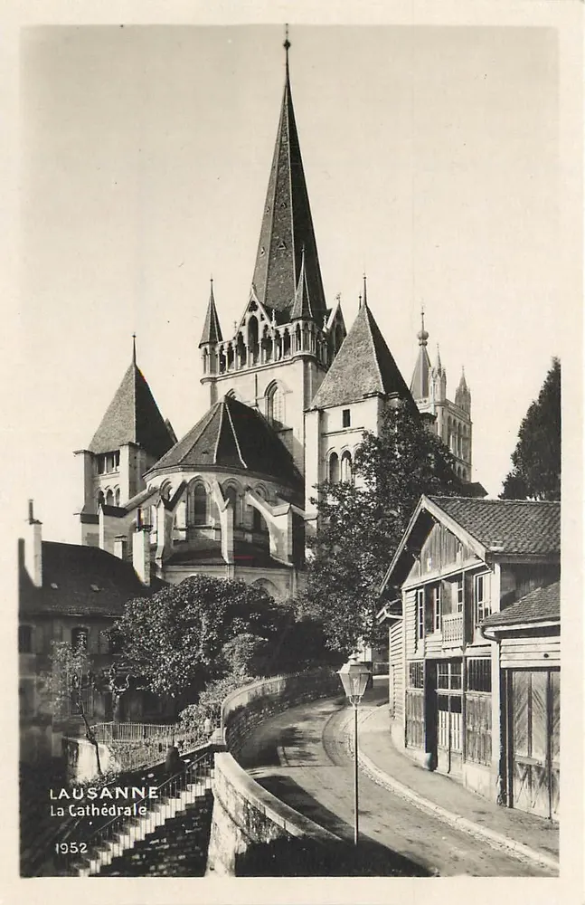 Lausanne — A Catedral — Edição Art. Perrocha Noëlle, Lausanne - Frente