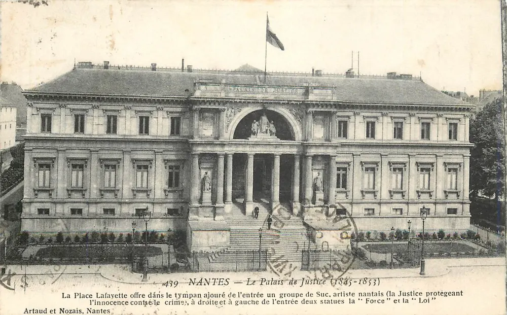 Nantes — O Palácio de Justiça (1845-1853) — Artaud et Nozaïs - Frente