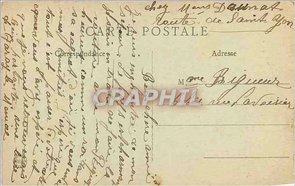 Paray-le-Monial (S.-et-L.) — A Basílica, O Ponte e a Bourbince — B.F., PARIS - Verso