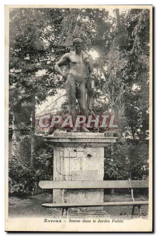 Évreux - Statuïet in het Publieke Tuin — B. F. Louis, n° 24 - Voorkant
