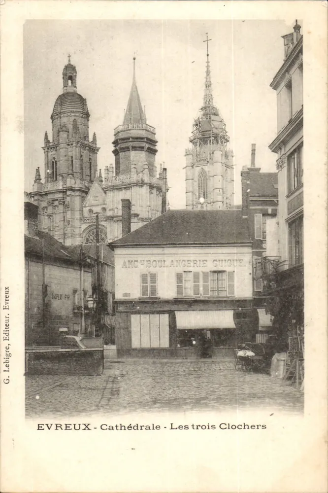 Evreux - Kathedrale - Die drei Kirchtürme — G. Lebige, Verleger, Evreux - Vorderseite