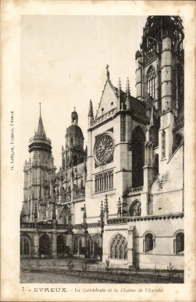 Evreux - A Catedral e o Claustro do Bispo — G. Lebigeur, Editor, Evreux, n°7 - Frente