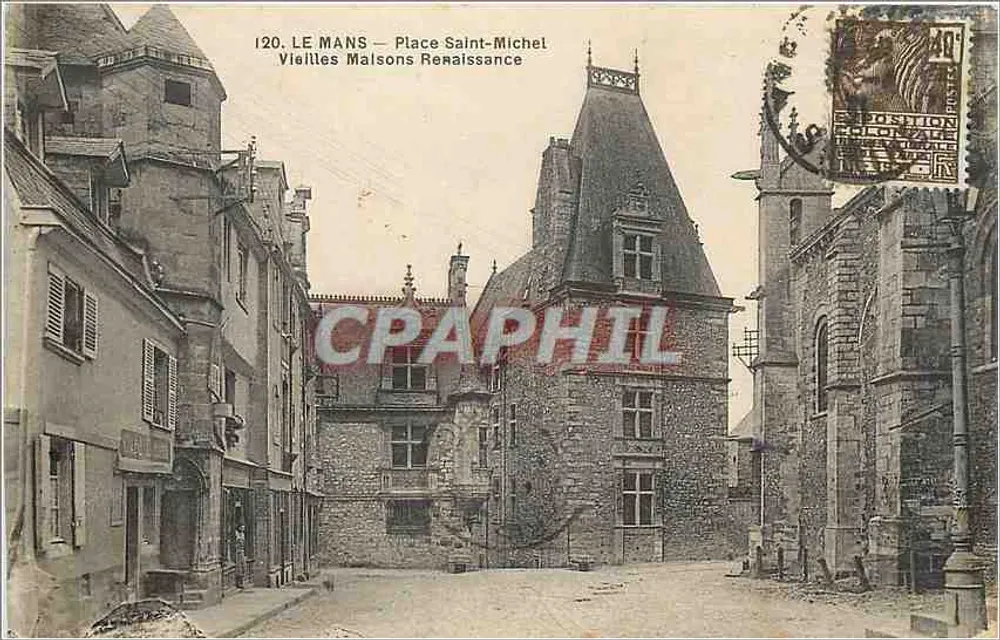 Le Mans — Place Saint-Michel — Vieilles Maisons Renaissance — A. Dolbou, Le Mans - Recto