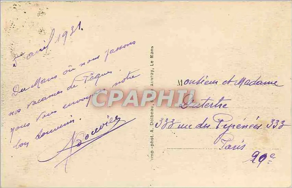 Le Mans — Place Saint-Michel — Vieilles Maisons Renaissance — A. Dolbou, Le Mans - Verso