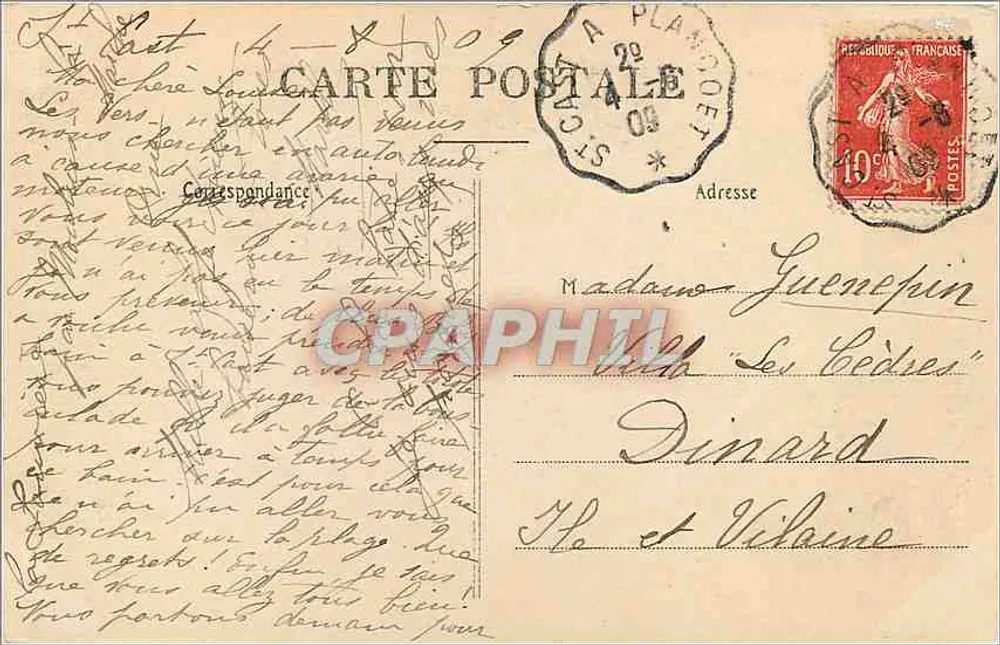 Die Amas von Fréhel und der Kap — Blick vom Strand von Plévenon — Sammlung A. Warron, St-Brieuc - Rückseite