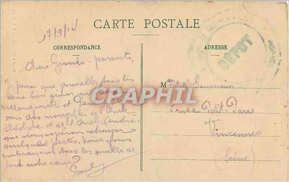 Fontaine le Coup-de-Sabre — Environs de Grenoble — Collection R. Grenoble - Verso