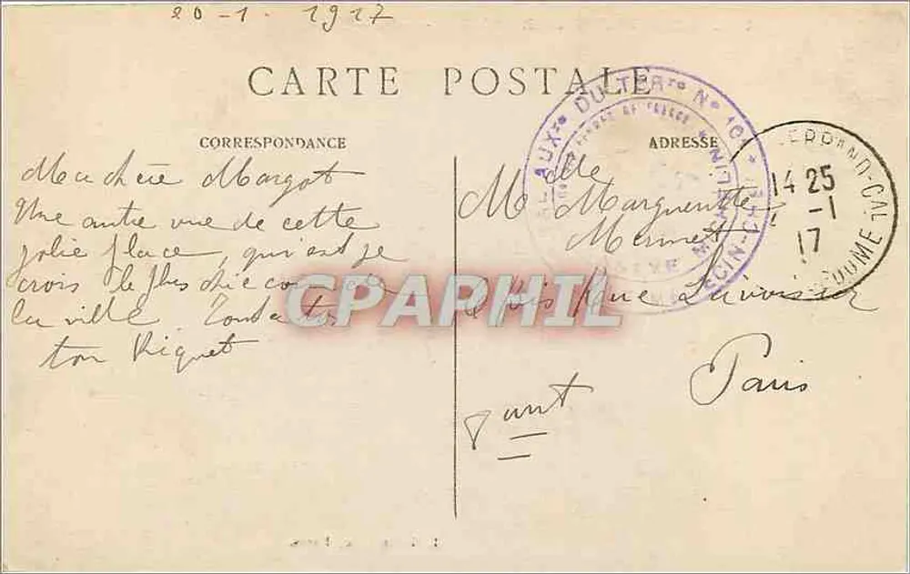 Clermont-Ferrand (P.-de-D.) — Praça de Jaude — L'Hirondelle, Paris, n°441 - Verso