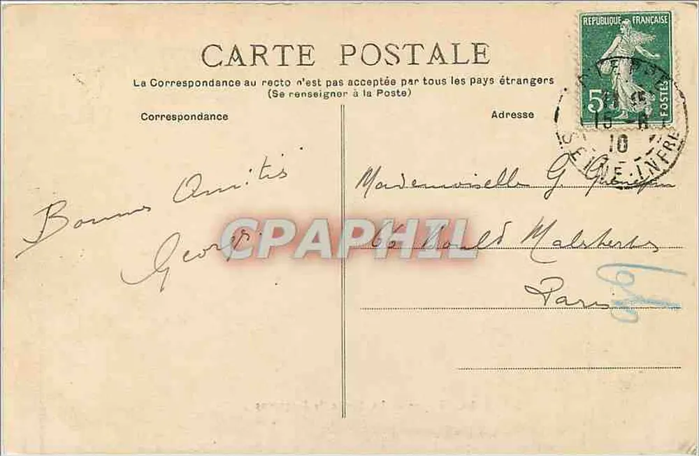 Dieppe — A Estátua de Duquesne — G. Marchand, n° 80 - Verso