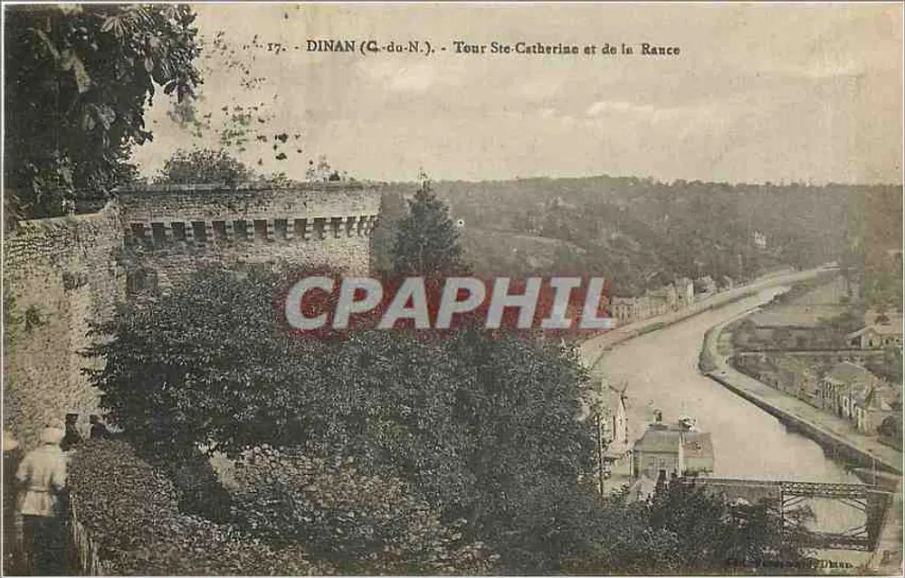 Dinan (C.-du-N.) - Turm Ste-Catherine und der Fluss Rance - Vorderseite