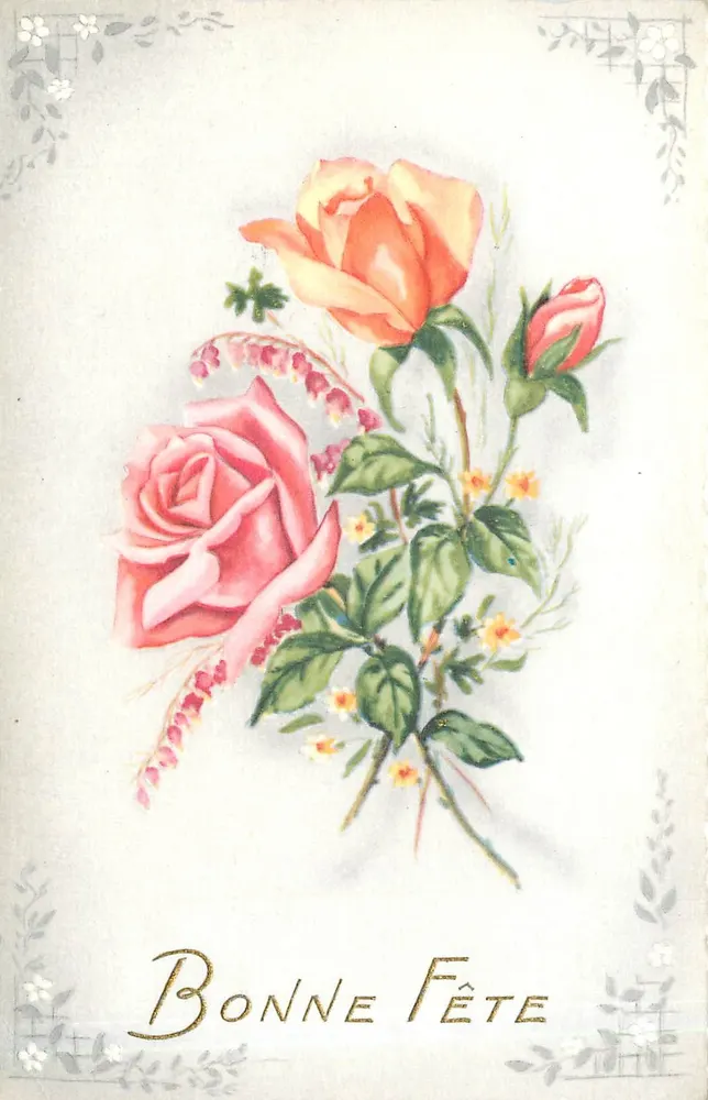 Mata de rosas — Boa Festa — G. PICARD, Paris, n° 1036 - Frente