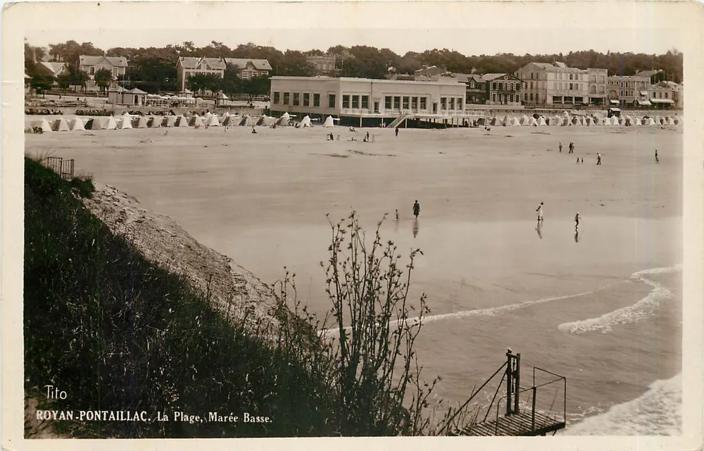 Royan-Pontaillac — A Praia, Maré Baixa — Tito - Frente