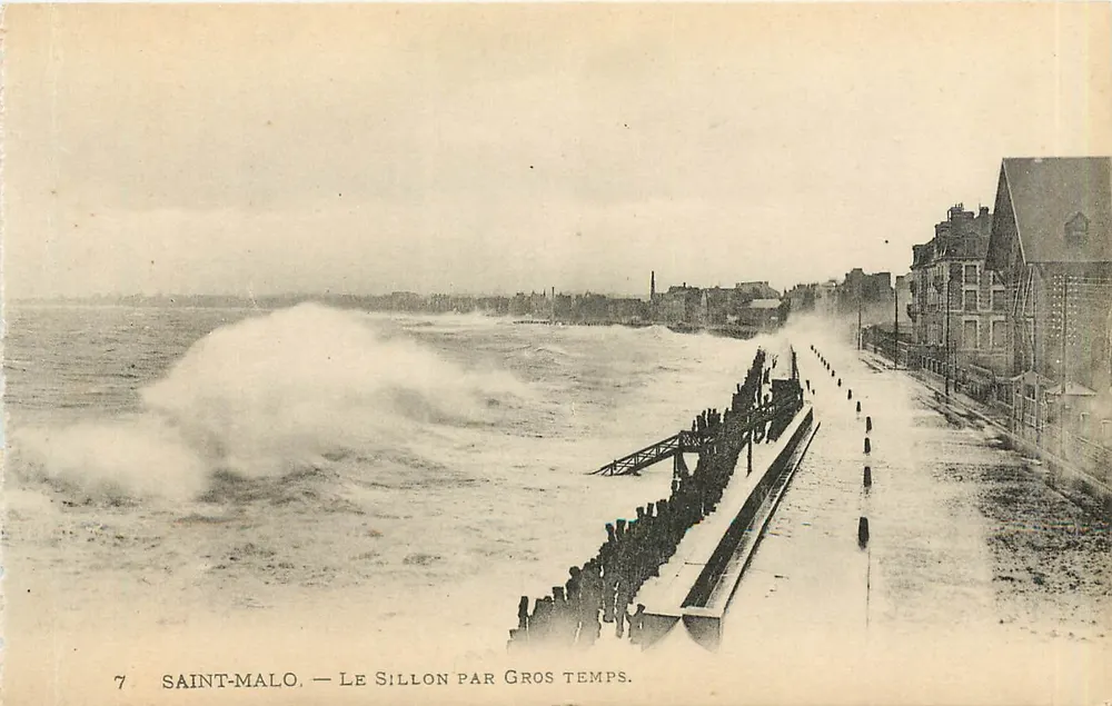Saint-Malo — O Sillon em tempo forte — Levy Pils et Cie, Paris, n°7 - Frente