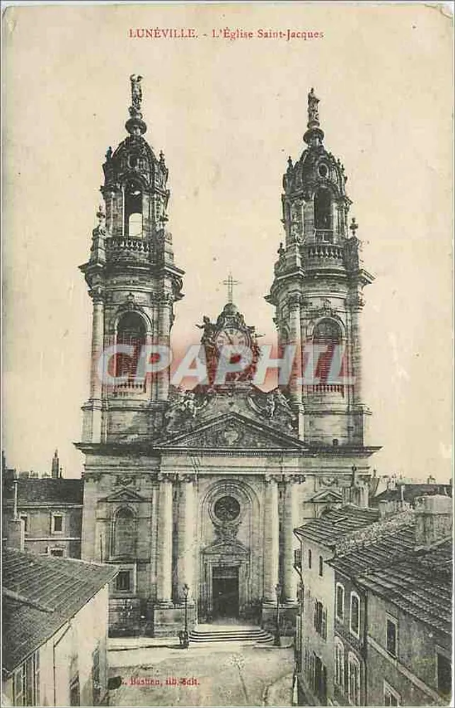 Lunéville - De Kerk van Sint Jakob — uitgever L. Haster, n° 348 - Voorkant