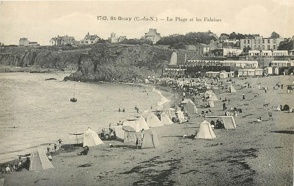 St-Quay (C.-du-N.) — Der Strand und die Klippen — Verlag: , Nr. 1742 - Vorderseite