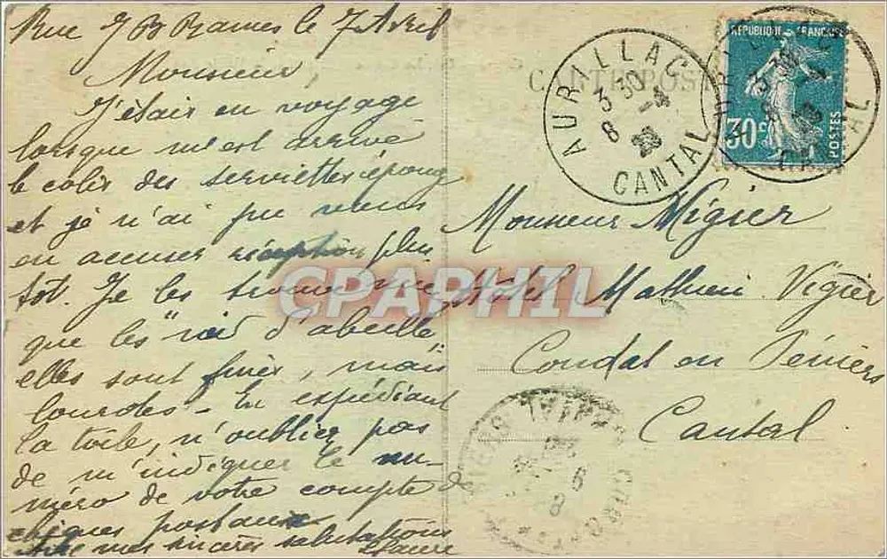 Der Nérom-Pass und die Falgoux-Tal — Cantal — 611 — Auvergne - Rückseite
